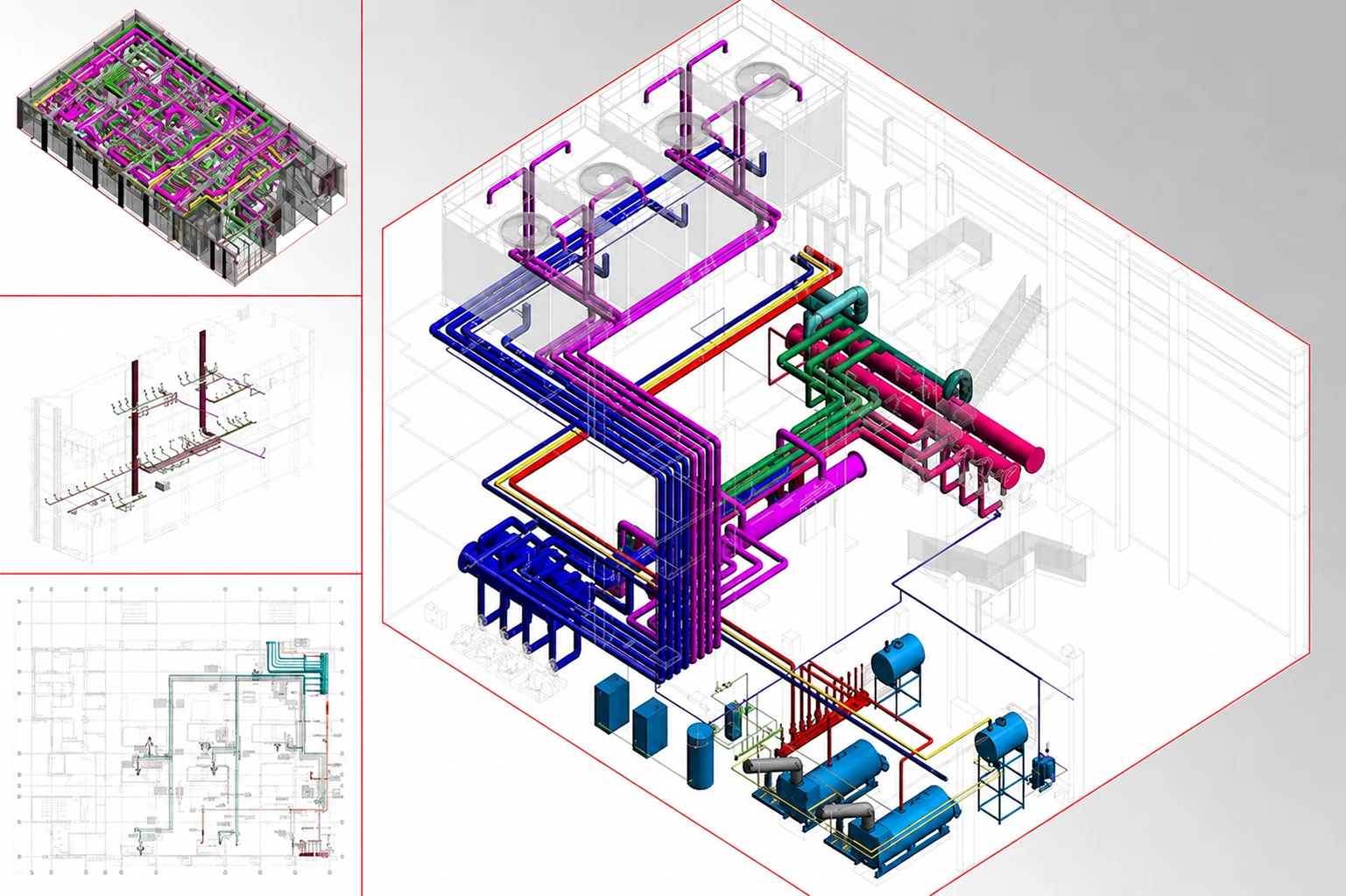 Technische Planungs- und Modellgrundlage für Elektrotechnik, TGA, CAD-Bearbeitung, Ausführungsplanung und Montageplanung